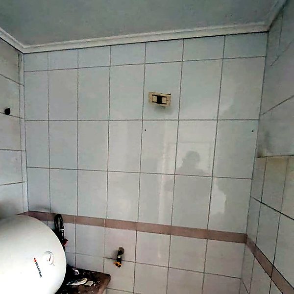 Muro de cocina con cerámica nueva